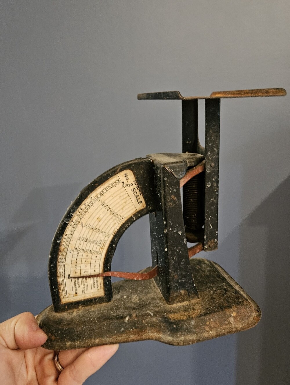 Antique Black and Rusty Postal Scale